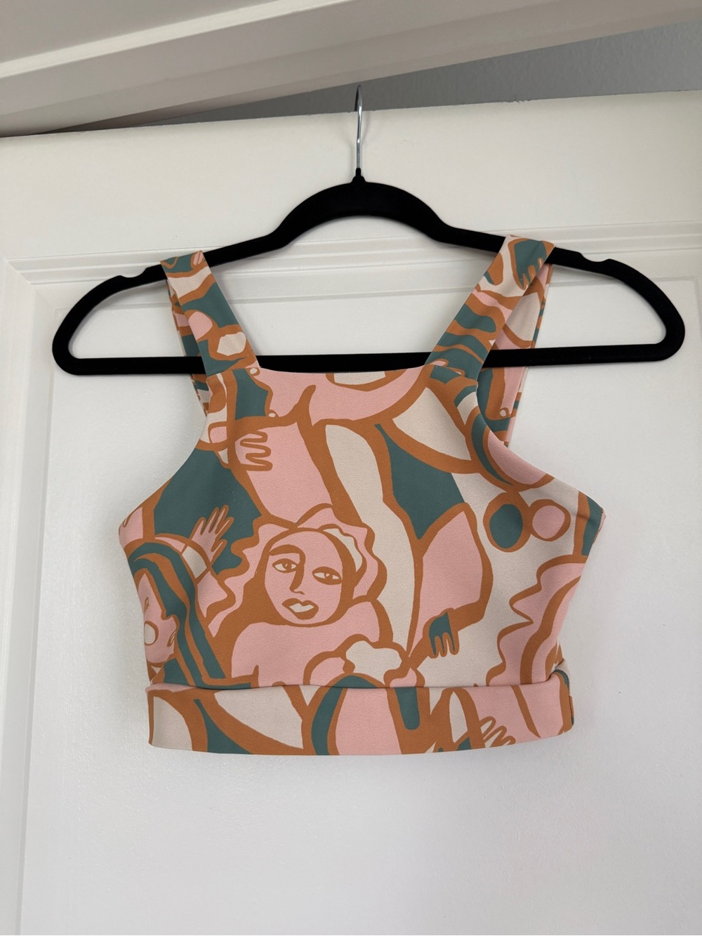 Dazey LA x Anthropologie Figures Printed Sports Bra Size S Made in USA